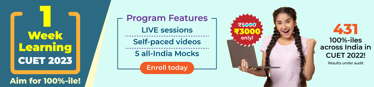CUET 2023 - One Week Learning Program